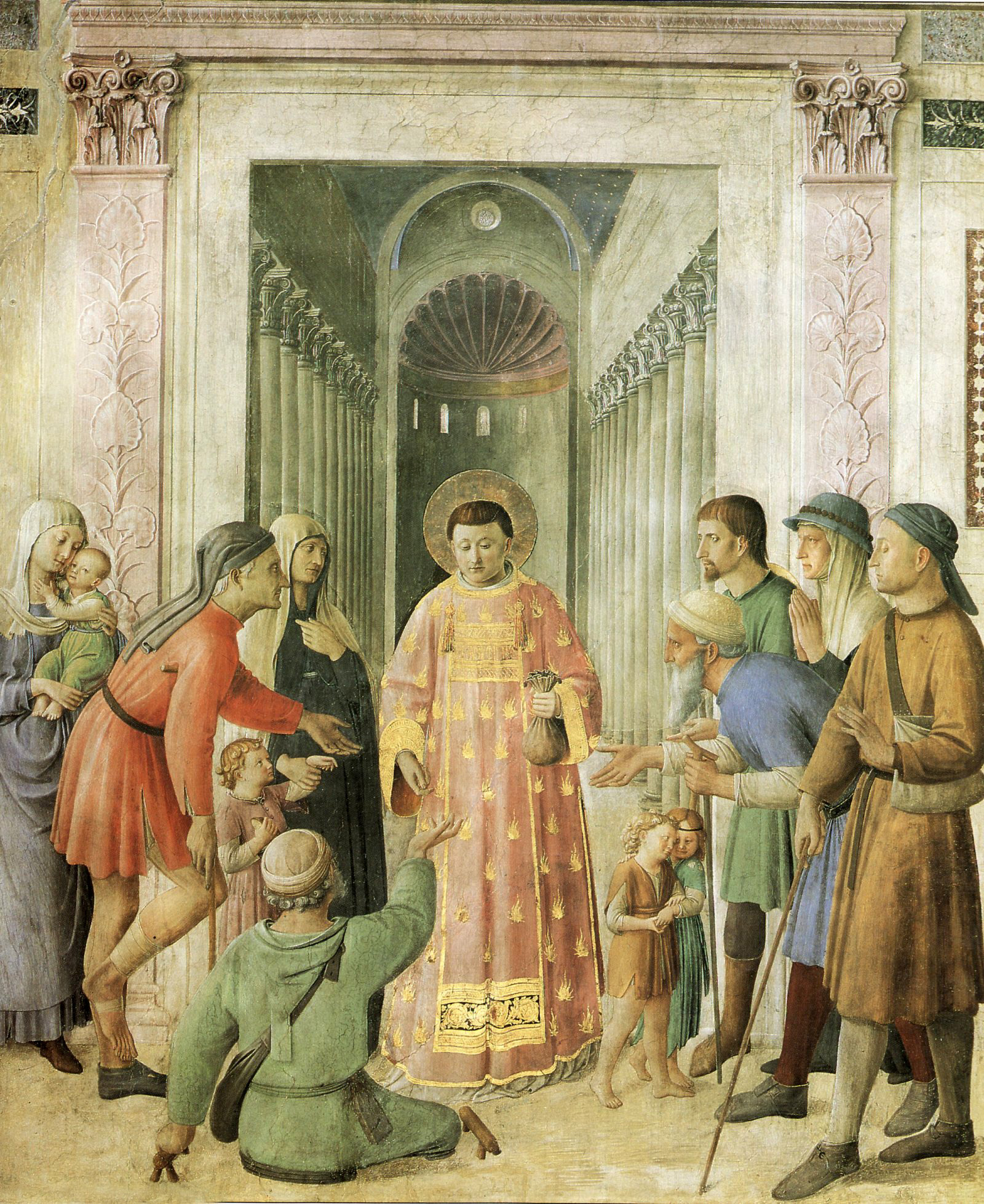 Saint Lawrence distributing Alms